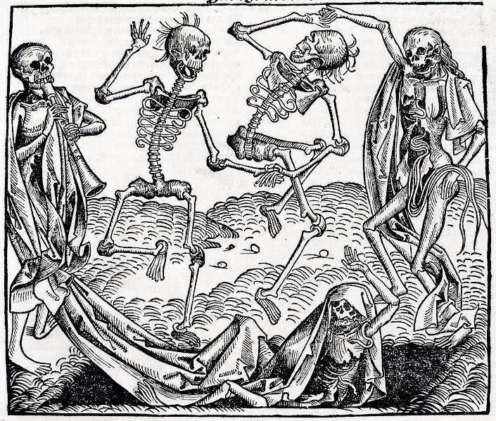 Médecin durant une épidémie de peste à Rome au XVIIe siècle - gravure de Paul Fürst, 1656) : tunique recouvrant tout le corps, gants, bésicles de protection portées sur un masque en forme de bec, chapeau et baguette.